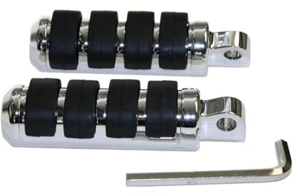 Citomerx 2x Fußrasten chrom für Harley Davidson HD ab 1984 | Passend für alle Softail XL Sporty V Rod Dyna CVO Fat Boy FLD FLHR FLHRC FLHRCI FLHRI FLHRSI FLHS FLHT FLHTC FLHX FLHTI