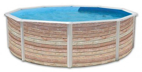Piscine Circulaire Hors sol 460x120 Paroi Rigide Laquée Pinus TOI