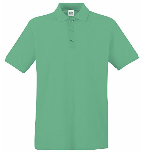 Fruit of the Loom Premium Mens Short Sleeve Polo Shirt (3XL) (Kelly Green)