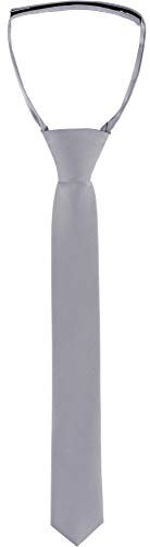 Ladeheid Kinder Jungen Krawatte KJ (31cm x 4cm, Silber)