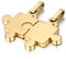 JewelryWe Valentinstag Schmuck 2 Freundschaftsketten Puzzle Love Edelstahl Partner-Anhänger mit 45cm und 55cm Kette, Halskette für Damen & Herren, Gold
