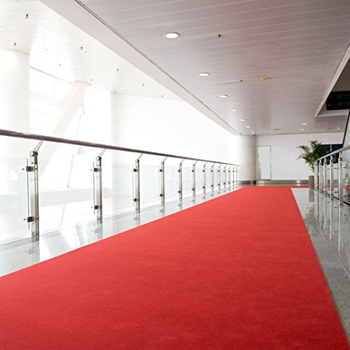 MadeInNature Roter Teppich Eventteppich hochzeitsteppich Polyester Red Carpet/in vielen Breiten BZW. Längen vorhanden (1x60m)