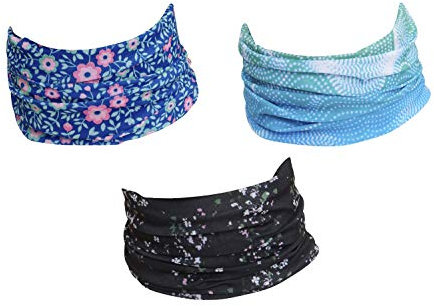 Hilltop 3er Set Multifunktionstuch, Halstuch Herren, Schlauchschal Damen, Schlauchtuch, Bandana mit vernähten Saumkanten in den neuesten Designs, 3er Set:Flower Arranging