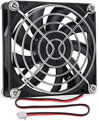 GDSTIME 80mm PC Fan 2 Pin 80mm x 80mm x 15mm 5V DC Brushless Cooling Fan 2800 RPM 32.8 CFM Computer Case Fans For NVR Amplifier Refrigerator Cabinet Chassis Cooling or Venting