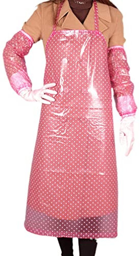 Cabilock Schürze 3 Stücke Einweg Schürzen PE ?rmel Schutzkleidung ?rmelschoner Medizinische Kittel Wasserdichte Küchenschürze CPE Armschutz für Arzt Krankenhaus Küche Reinigung Einwegschürzen