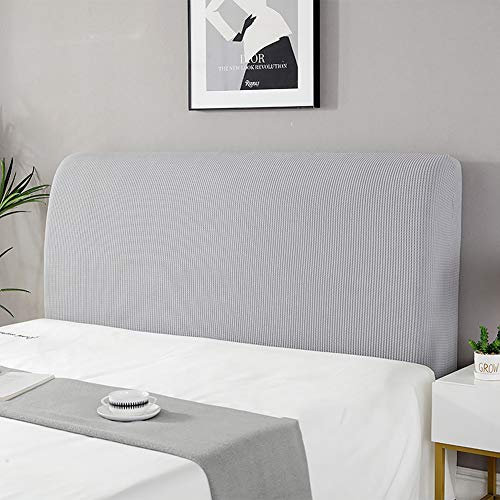 cover Bett Kopfteil Hussen/Bezug, Bettkopfteil Hussen Boxspringbezug Stepp Einfarbig Staubhülle Kopfbedeckungen Elastische All-Inclusive Kopfteilbezug Schlafzimmer Dekor LAN Luo Gray 120-140cm