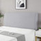 cover Bett Kopfteil Hussen/Bezug, Bettkopfteil Hussen Boxspringbezug Stepp Einfarbig Staubhülle Kopfbedeckungen Elastische All-Inclusive Kopfteilbezug Schlafzimmer Dekor LAN Luo Gray 120-140cm