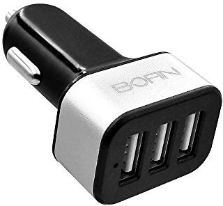 BOFIN USB Car Charger - 3 Port 5V 3.1A Power Adapter for Smartphones, Tablets, Action Cameras & Power Banks