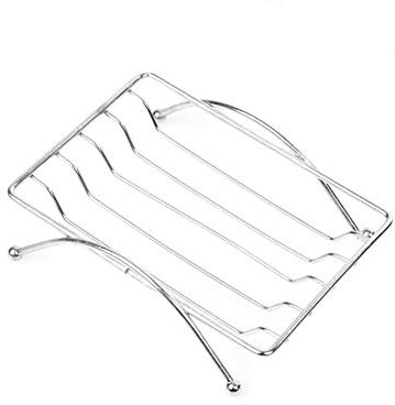1x Porte-savon en Acier Inoxydable - Plateau Métal Creux - Drain de Savon - Boîte de Savon - Cas Étagère Salle de Bain - 11.6 x 9 x 4 cm - Durable et Agrérable