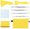 LEONTOOL 9 Pcs Mosaic Tools Beginners Set, Including Scrapers, Straight Head Tweezer, Curved Head Tweezer, Double-Ended Hook, Spatula, Sponge, Cloth and Storage Pouch