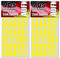 MDS Brand Zahlenaufkleber 2er/pk Selbstklebend Klebezahlen Freistehende wetterfest für Briefkasten, Mülltonne & Basteln Peel (2cm, Gelb)