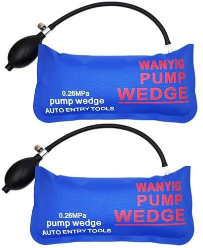 WANYI 2 Stücke Air Wedge Pump Montagekissen Luftkissen Hebekissen Auto Pneumatikspanner Fenster Montage Werkzeug Spreizkissen Montagehilfe 300kg (L)