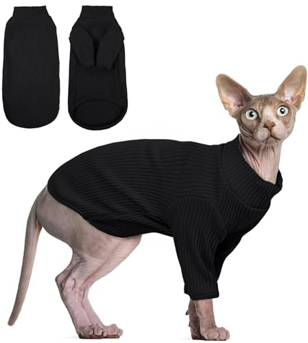 Hjyokuso Cat Clothes, Sphynx Cat Clothing, Sphynx Cat Jumper, Cat Clothes For Cats Only, Hairless Cat Jumper, Breathable Cat Pyjamas, Warm Cat Coat, Cat Sweater, Cat Vest For Sphynx, Devon Rex-M
