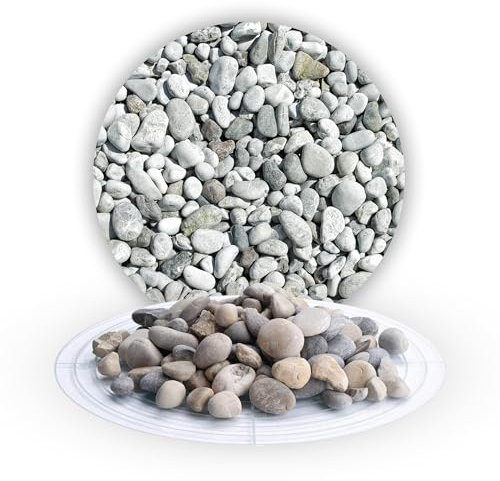 Best For Home - Kieselsteine | gartensteine für boden | natursteine für garten | ziersteine garten groß 8-16 mm | Beste Weiße Kieselsteine für den Garten 25×2 kg | Kieselsteine Deko Umweltfreundlich