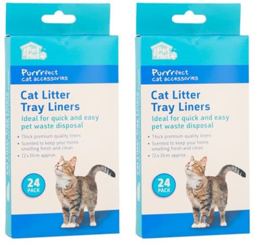 FabFinds Scented Cat Litter Liners Thick Cat Tray Litter Liners Medium (48)