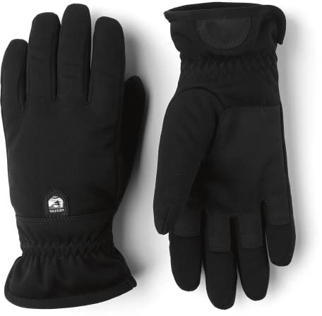 Hestra Uni Windstopper Handschuhe Fingerhandschuhe Skihandschuhe Damen/Herren - mit Futter Winter Herbst-Winter - 7 HS schwarz