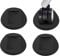 Jc.upin Bed Wheel Stoppers,4 PCS Anti-Sliding Castor Wheels Feet Stoppers Pads,Rubber Castor Cups for Wooden Floors,Divan Wheel Stoppers (Black)