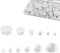 SAVITA 155 pièces 6 Tailles Bouchons en Plastique, 3/16, 1/4, 5/16, 3/8, 1/2, 1 Bouchon Plastique Blanc Cache Trou Plastique Cache Trou Meuble pour Cuisine Armoire Meubles (Blanc)