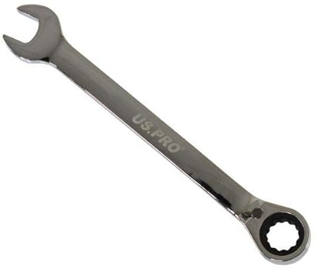 US PRO Tools 16mm Reversible Ratchet Spanner Wrench 72 Teeth Open & Ring End Wrench 3673