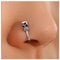 Cimenexe Punk Skull Clip On Nasenring Silber - Non Piercing Totenkopf Nasenmanschette Hoop Ring Septum Piercing Schmuck für Frauen und Mädchen Geschenke
