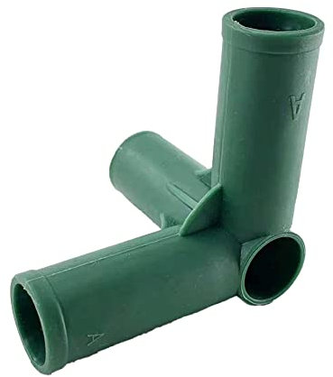 Feegow 8 x Gewächshaus-Verbindung, 19 mm, robuster Rohrrahmen, Markisenhalterung, Kunststoff, Grün