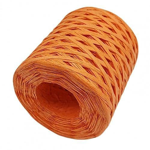 XiaoXIN Rollo de Hilo de Rafia de 200M, Envoltura Decorativa para Regalo, Hilo de Papel de Embalaje de Paja de Rafia para Suministros para Hornear DIY, Cordel para Fiesta, artesanía de Embalaje