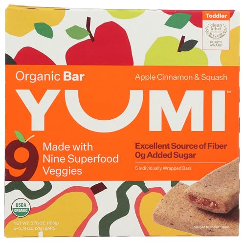 Yumi, Bars Toddler Apple Cinnamon Squash Organic, 3.7 Ounce