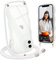 L-FADNUT Handykette für iPhone 12 iPhone 12 Pro Hülle mit Band, Silikon Wellen Rahmenform Handyhülle mit Kordel zum Umhängen, Transparent Schutzhülle Case für iPhone 12 iPhone 12 Pro, Weiß