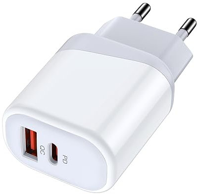 20W USB C Ladegerät Stecker für Samsung Galaxy A16 5G/A56/A36/A06/A55/A15/A35/A14/A54/S25/S24/S23/S22/S21, 2Port PD&QC 3.0 Handy Schnellladegerät Adapter USB C Netzteil Typ C Ladestecker Netzstecker
