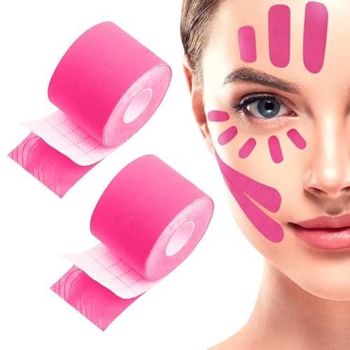 Face Lifting Tape, Anti Falten Pflaster, 2 Stück Lifting Tapes Gesicht, Anti Falten Gesichtstape für Glatte Augen, Multifunktional Face Tape, Wrinkle Patch für Straffung und Straffung der Haut