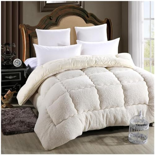 ZTGL Bettdecke, Decke, Extra Dick Couchdecke, Flauschig Doppelgesicht Dicke Decke, Weich und Warme Plüsch Sherpa Decke, Lamm-Kaschmir Winterdecke für Couch, Stuhl und Bett,Weiß,150x200cm(2.5kg)
