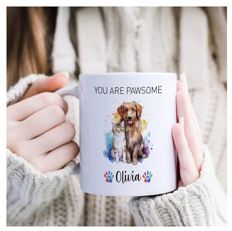 You Are Pawsome Mug | Birthday Gift for Dog Cat Lovers | Animal Lover Gift | Pet Mug | Vet Student Gift Vet Nurse Gift Vet Clinic Staff Gift