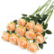 Tifuly Pink Fake Roses Artificial Flowers - 10 Pcs Fake Artificial Light Champagne Pink Roses Silk Flowers with Stems for Home Wedding Hotel Office Centerpiece Decor
