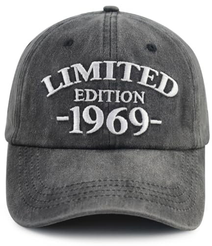 Xullaxth Limitierte Auflage 1960 1961 1962 1963 1964 1965 1966 1967 1968 1969 Mütze für Herren und Damen, verstellbare Baseballkappe aus Baumwolle, 1969, Schwarz, Einheitsgröße