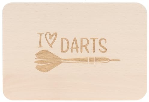 Spruchreif | Frühstücksbrettchen Dart | Brotzeitbrett mit Gravur | Geschenke für Dartfans | Geschenk Dartspieler | Darts