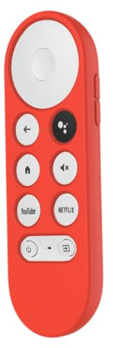 Caso de protección remota, Caja Protectora de Silicona Compatible con Google Chromecast 2020 Voice Remote Controller Rojo