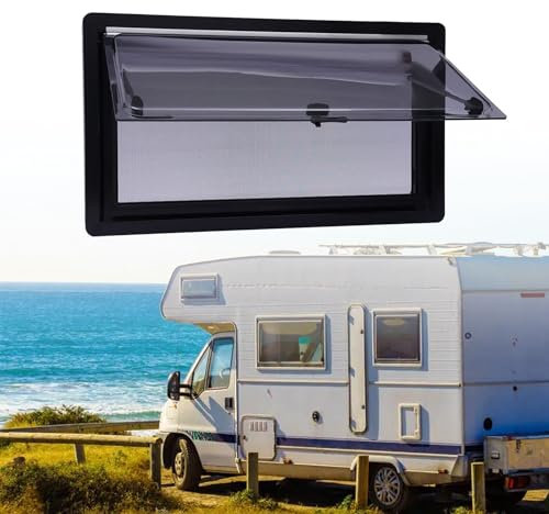 Finestra Laterale per Roulotte, Finestra Esterna Pieghevole, Finestra per Camper, Finestra a Battente, Con Tettuccio Apribile E Zanzariera, Finestra a Battente per Camper, Roulotte, Camper,700*400cm