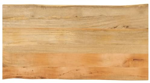 vidaXL Tischplatte mit Baumkante 110x60x3,8 cm Massivholz Mango