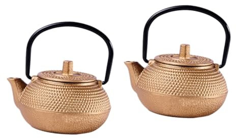 PRETYZOOM 2 Piezas De Tetera De Hierro Fundido Juego De Té Decoración De Cocina De Halloween Teteras Para Té Suelto Estatuilla Japonesa Difusor Cartones De Para