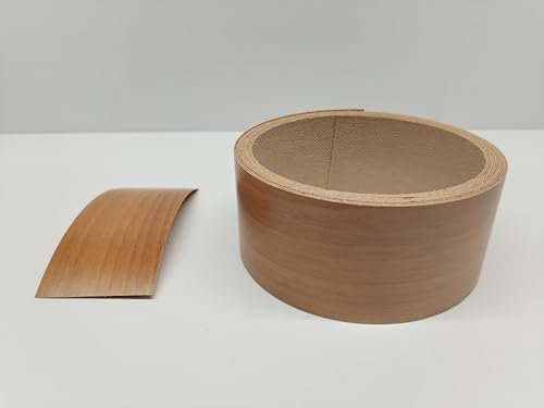 Rotolo Bordo in Melaminico con Adesivo Termofusibile per top da cucina, per Mobili, Mensole e Pannelli in truciolare o mdf - diversi colori. 45mm X 3,05 ml (NOCE CHIARO 1863 ER, 45mm x 3,05 ml)