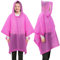 ANYOO Poncho Antipioggia per Bambini, Confezione da 2 Impermeabili Leggero Unisex in PEVA con Cappuccio per Ragazzi e Ragazze di Altezza 100-150 cm, Rosa