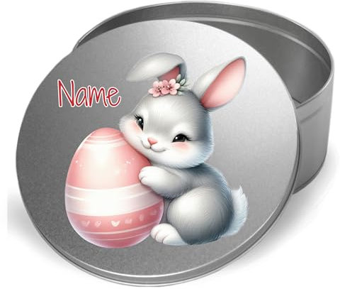 GRAZDesign Personalisierte Keksdose – Geschenke Ostern mit Namen und Osterhasen-Motiv, ideal für Süßigkeiten und Kekse, dekorative Geschenkidee