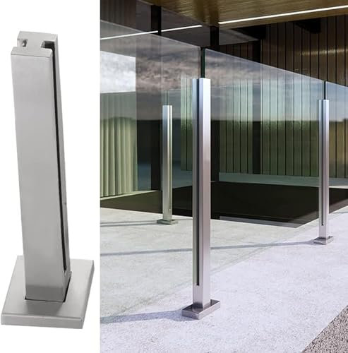 CATANK Ringhiera in Acciaio Inox e Vetro per Interni/corridoi/Scale/Piscina, Altezza 60-120 cm