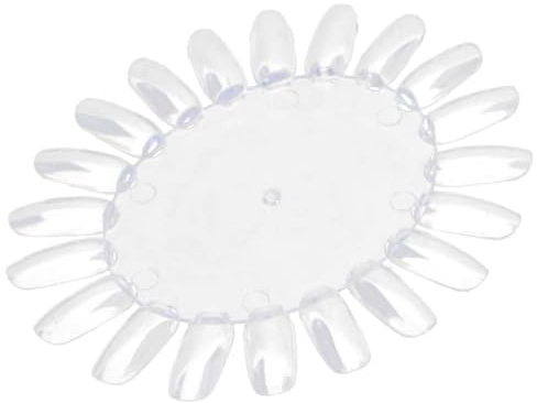 20Pcs Nail Swatch Wheel, Clear Nail Art Polish Practice,Nail Practice Color Display Polish Board,Display Tips Nail Sample Sticks,for Home DIY Manicure Clear