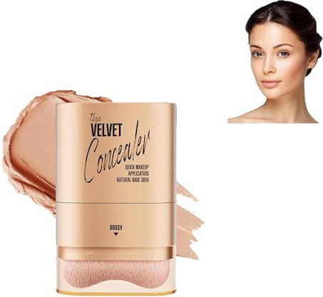 Fondotinta in stick antirughe due in uno di lusso con pennello, formula idratante di ispirazione coreana per pelli mature, finitura liscia a lunga durata (140)