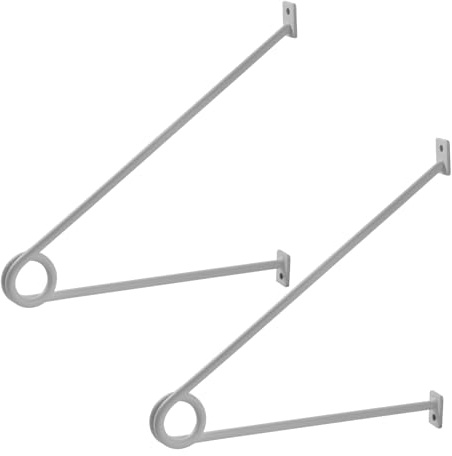 SOTECH Rundstabhalterung 260 x 250 x 20 mm Weiß Satin pulverlackiert | für Garderobenstangen bis Ø 30 mm Garderobe Küchenreling uvm.