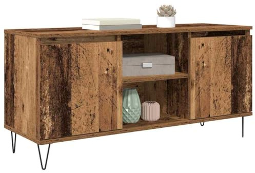 vidaXL TV-Schränk Altholz 104 x 35 x 50 cm Holzwerkstoff, Moderne Wohnzimmermöbel, rechteckiger TV-Schrank, robuste Medieneinheit, viel Stauraum, minimalistischer Entertainment-Tisch