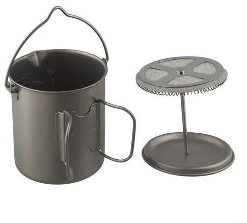 Cafetière brassée à la main de 750 ml avec poignée pliable et ressorts épais, en acier inoxydable pour cafetière à piston pour le camping et la maison