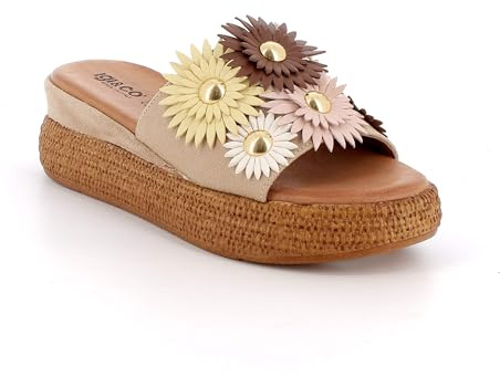 IGI&Co 1187511 Damen-Sandalen Fußbett aus Leder, beige, 39 EU