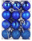 Battnot Weihnachtskugeln 100 teilig 24 teilig 30/60mm Christbaumkugeln Set Weihnachtsbaumschmuck Christbaumschmuck Weihnachtsbaum Kugel Dekoration hängende Hausparty Christmas Xmas (Blau, 24)